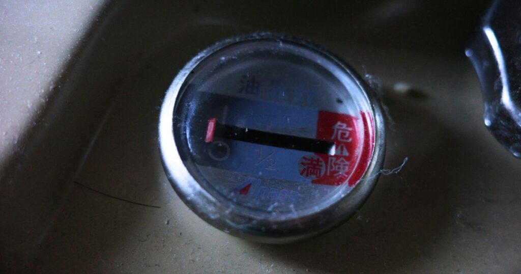 アルパカストーブの灯油メーター