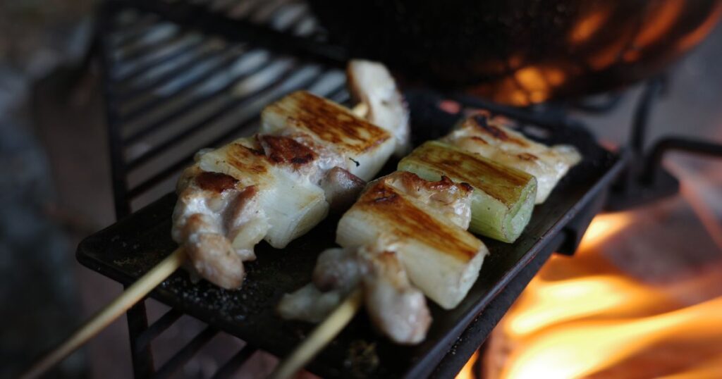 セリア鉄板で焼き鳥