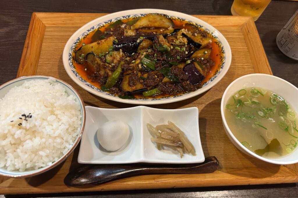 中華川食堂麻婆茄子定食