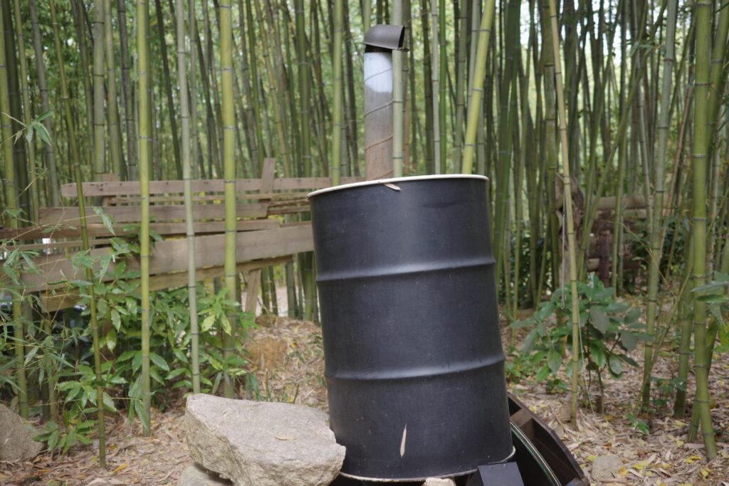 クラブ西宮のドラム缶風呂