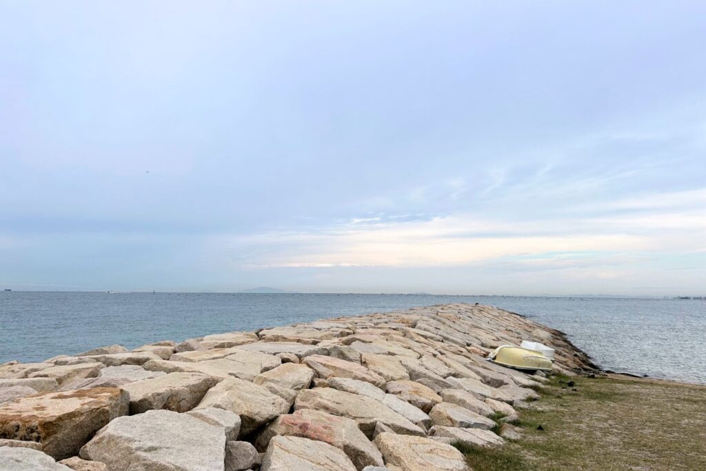 林崎松江海岸の突堤