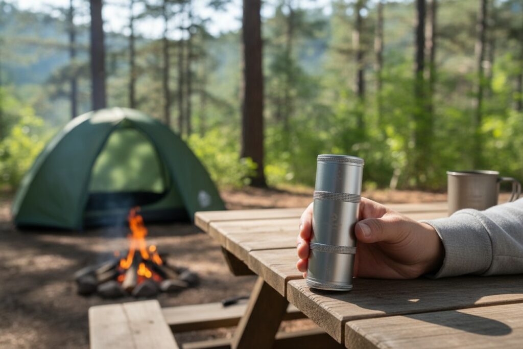 キャンプで使うキャンピングムーンキャニスター