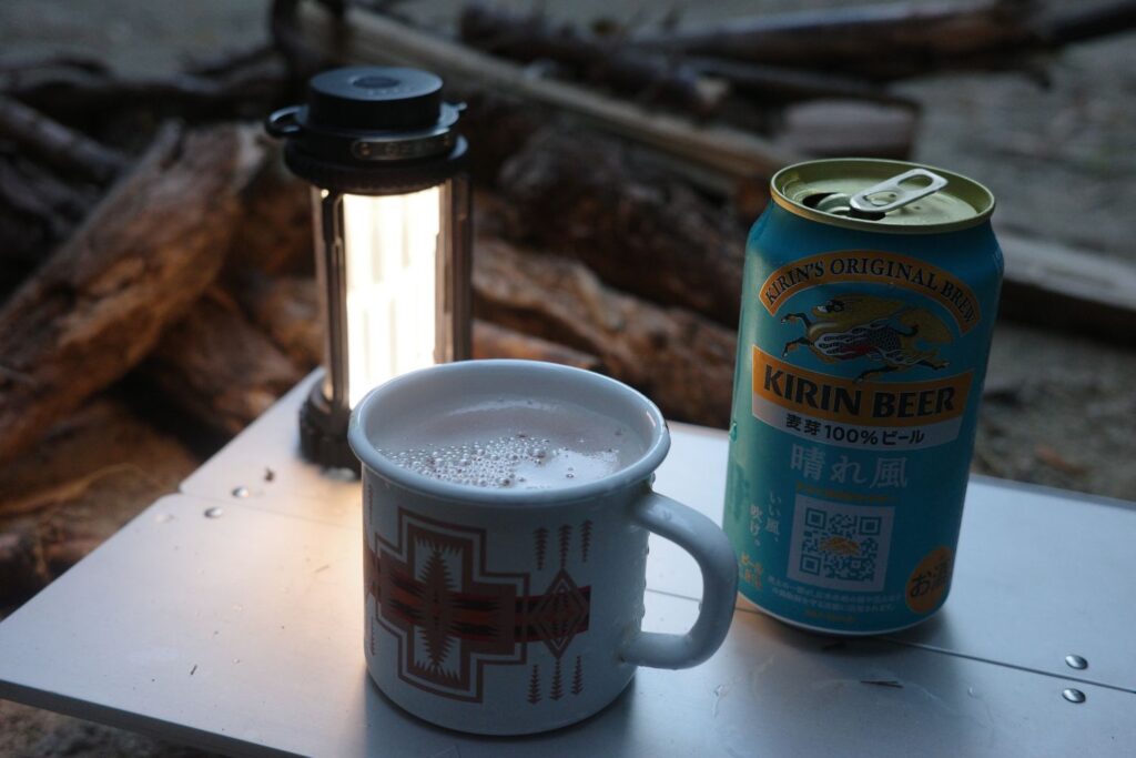ZEN Camps「禅燈-幽玄」とビール