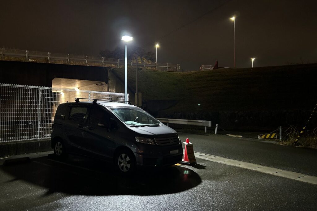伏見力の湯夜の車中泊