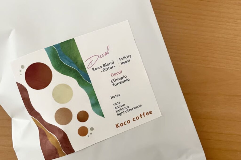 KOCO coffee&bakeのデカフェブレンド