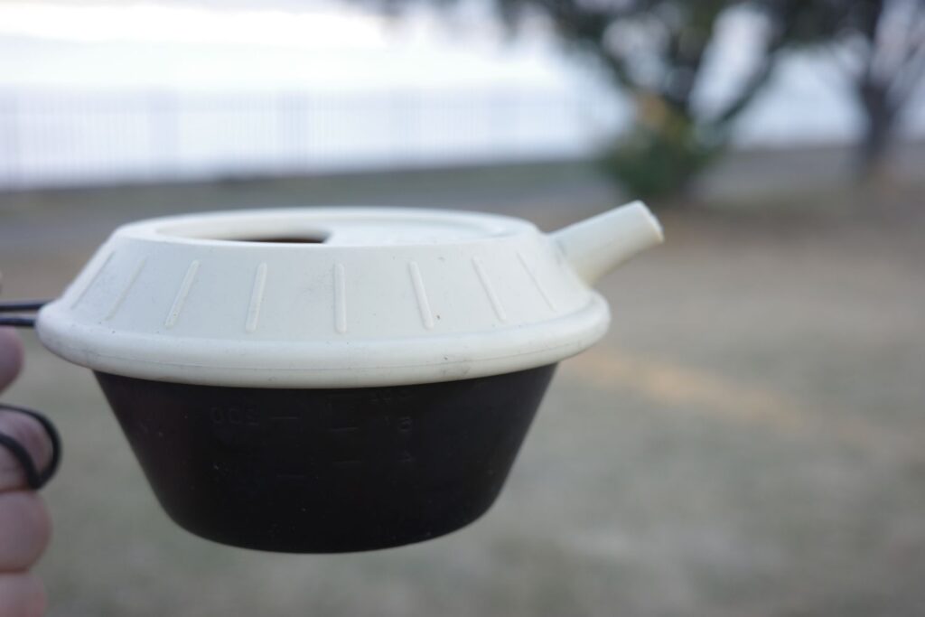 スノーピークチタンシェラにキャンプングムーン「シリコンリッド」を装着