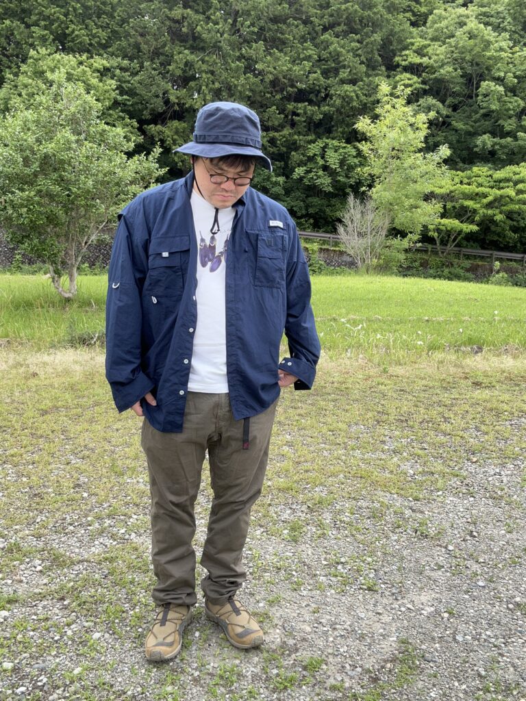 コロンビアPFG「バハマシャツ」を着るたなそう