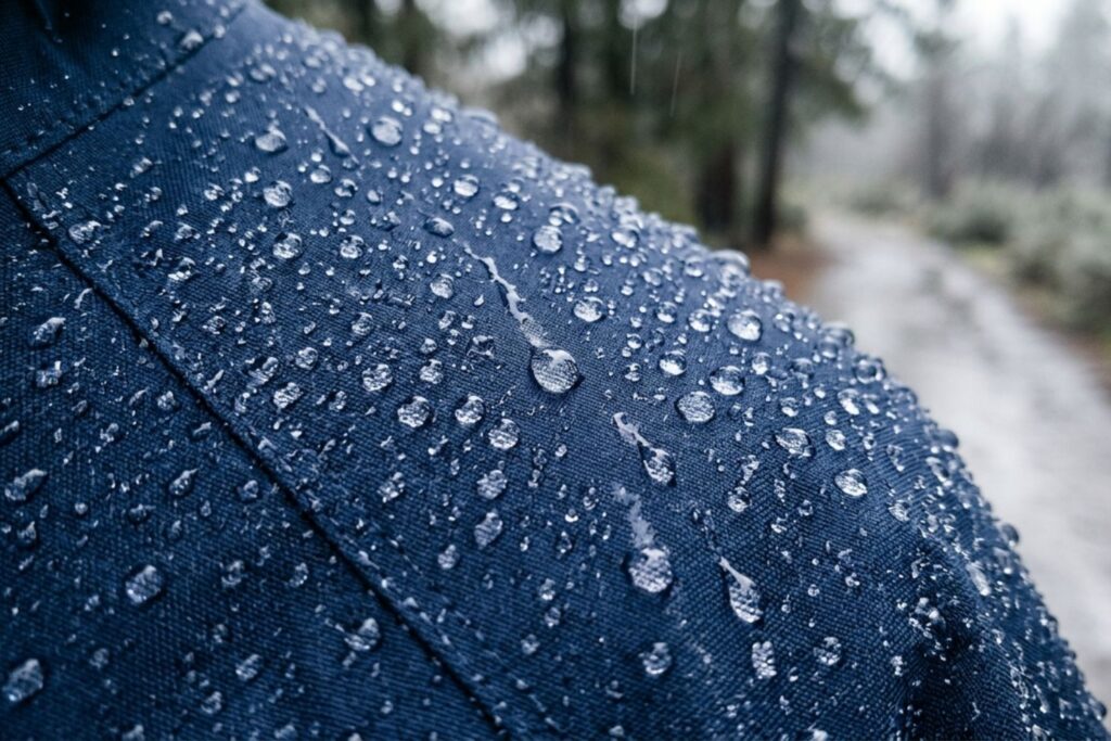 雨をはじくウェア