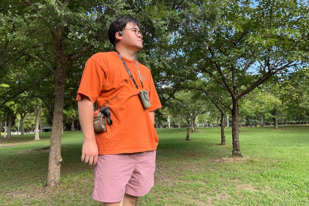 公園でクレイモア「クリップファン」を使うたなそう